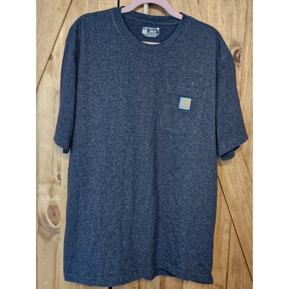 Carhartt‎ 4 Season T-Shirt Men L Gray Loose Fit Heavyweight Tee Short Sleeve 743